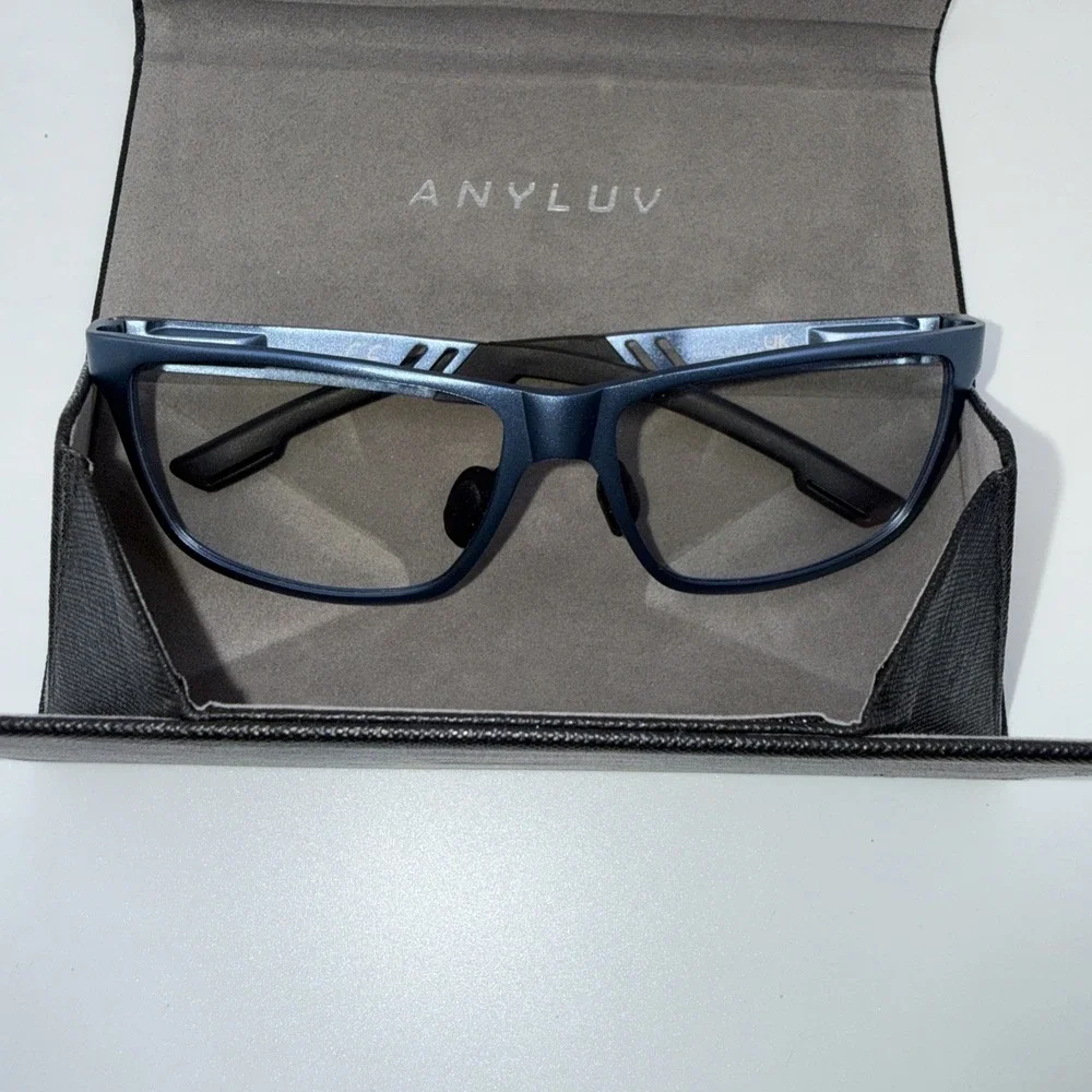 ANYLUV Italian Genuine RARE eyeglasses Blue Rectangular Classic ML4571-5  UKCA